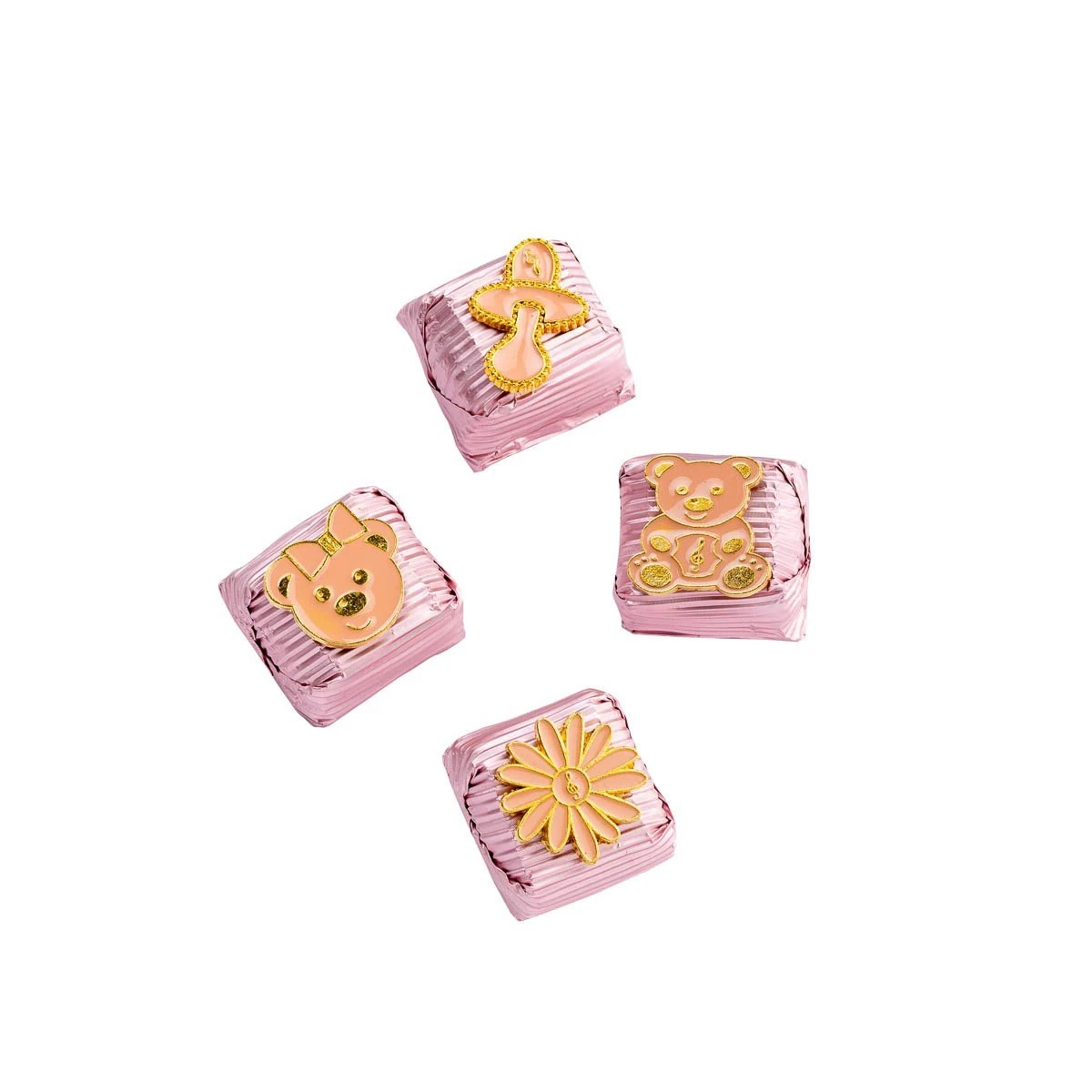 Madlen Dekorlu Broş Pembe Kız Bebek Çikolatası