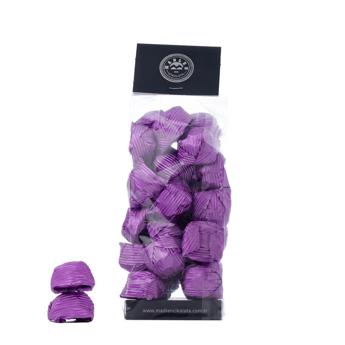 Madlen Mor Yaldızlı Fındıklı Kristal Çikolata 500 gr