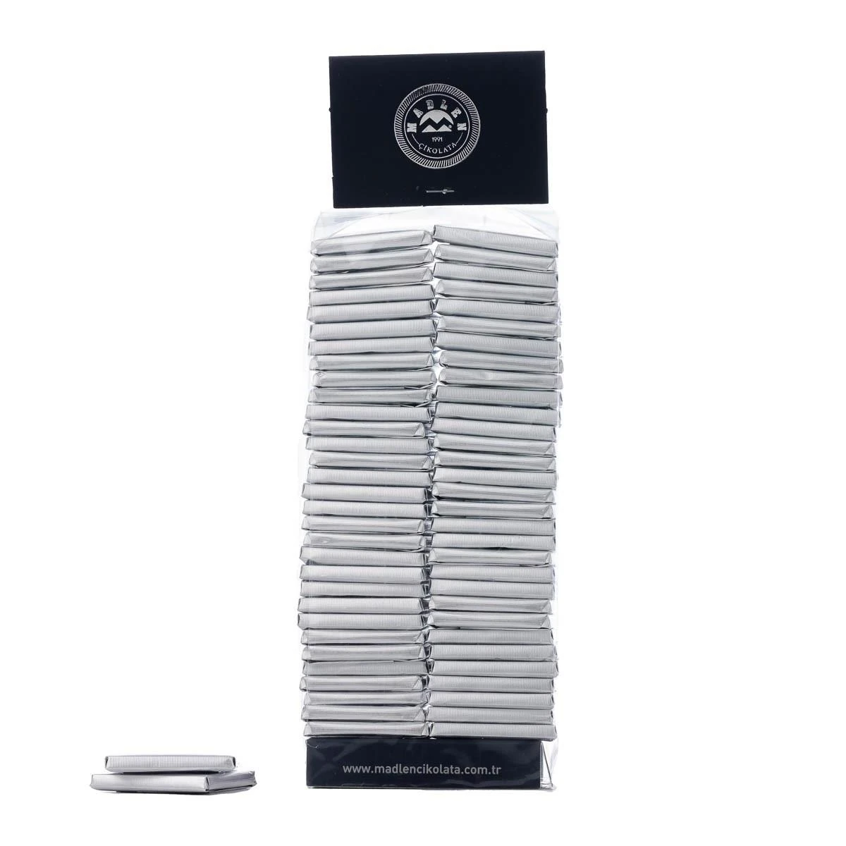 Gümüş Yaldız Sargılı Sütlü Madlen Çikolata 1Kg