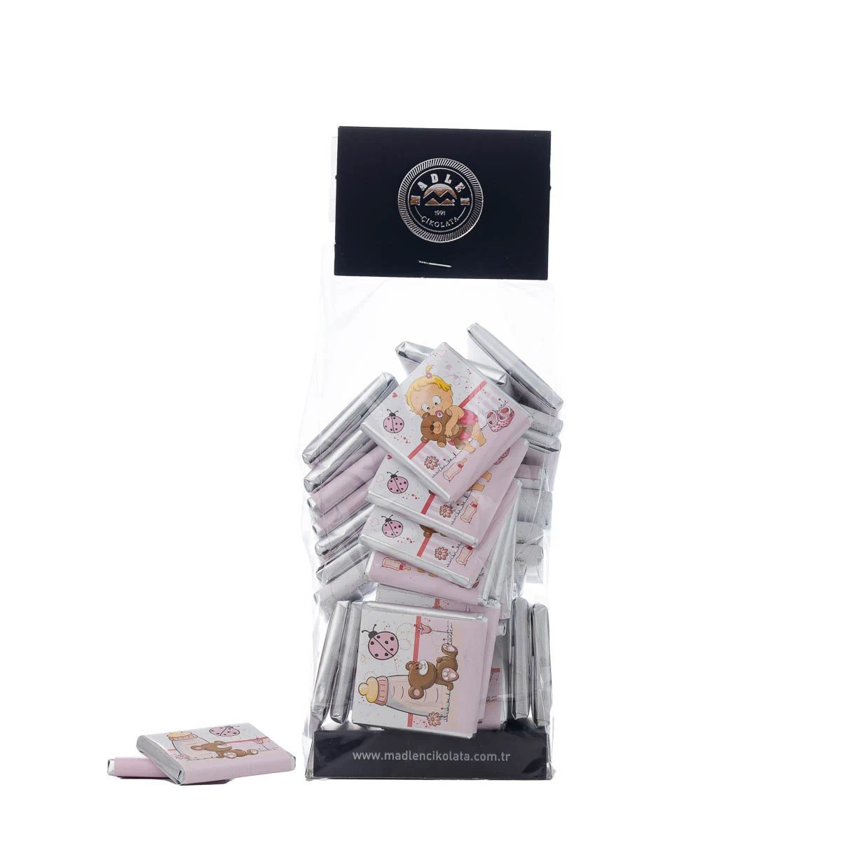 Madlen Sargılı Sütlü Madlen Pembe Kız Bebek Çikolatası
