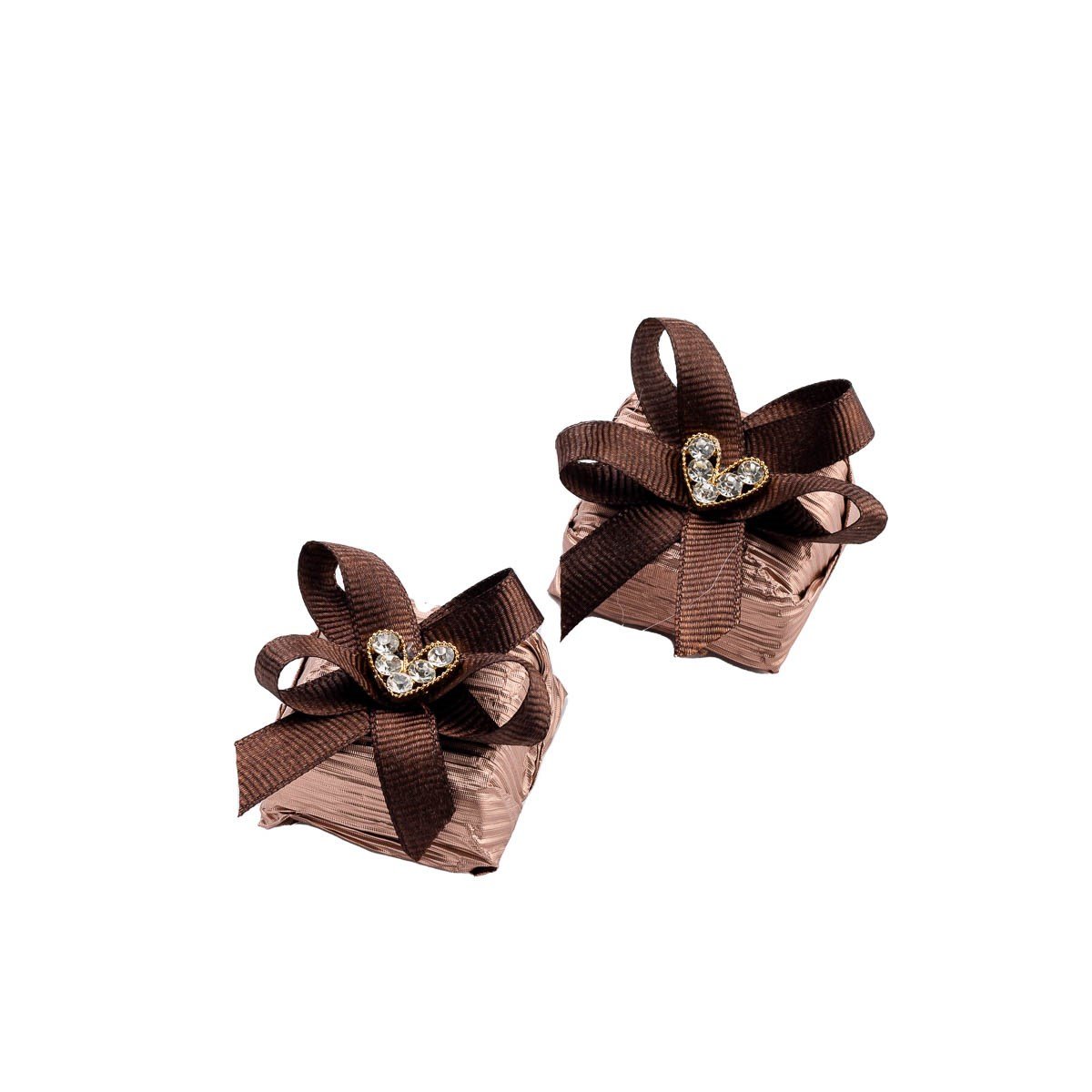 Madlen Dekorlu Kalpli Bronz Çikolata 500g