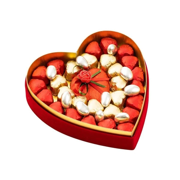 Kırmızı Kalp Hediye Çikolata Kutusu