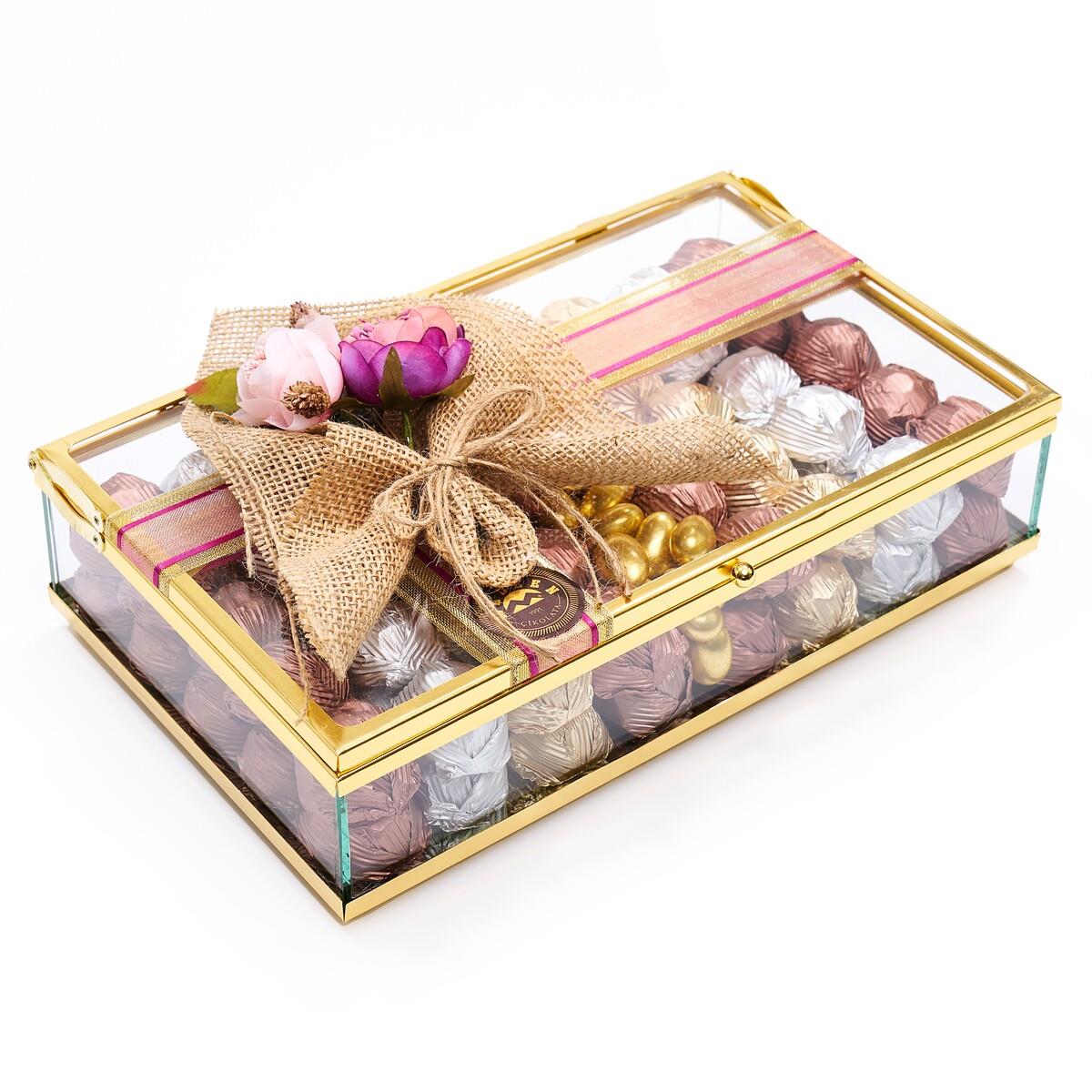 Gold Cam Kutu Kız İsteme Çikolatası