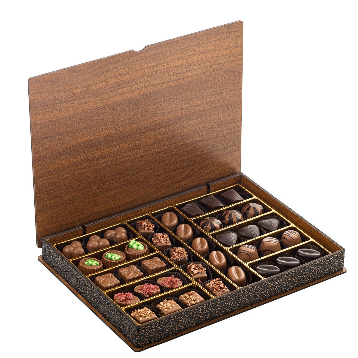 Hediyelik Ahşap Kutu Spesiyal Çikolata Büyük Boy