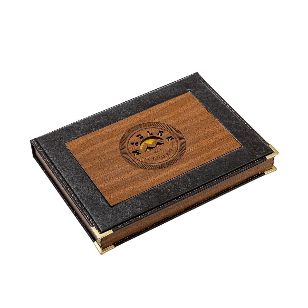 Sargılı Madlen Çikolata Ahşap Hediyelik Kutu