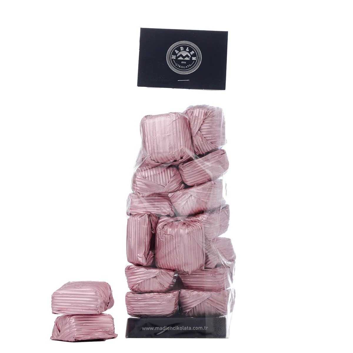 Madlen Pembe Yaldızlı Fındık Üzüm Çikolata 500 gr