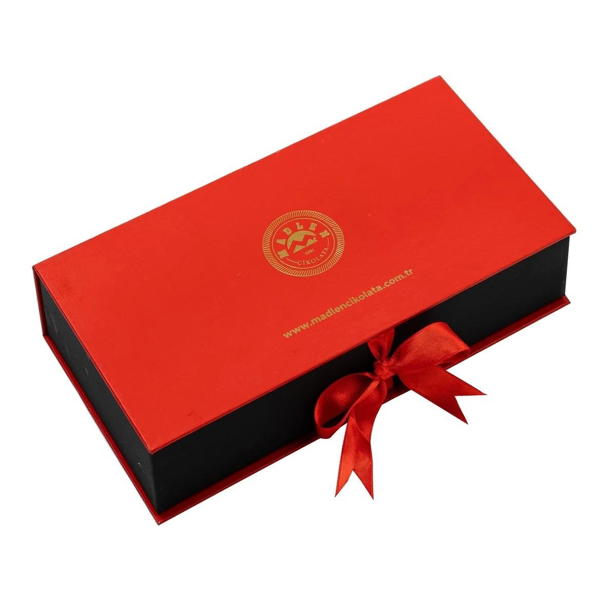 Sevgiliye Hediye Kırmızı Çikolata Kutusu Canlı Gül