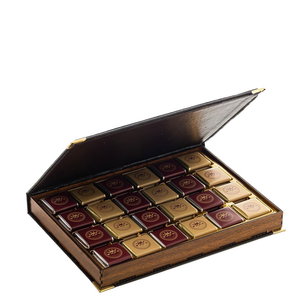 Sargılı Madlen Çikolata Ahşap Hediyelik Kutu