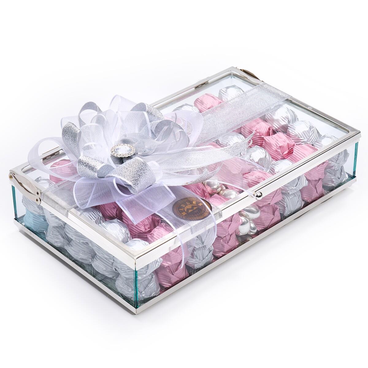 Gümüş Cam Kutuda Kız İsteme Çikolatası