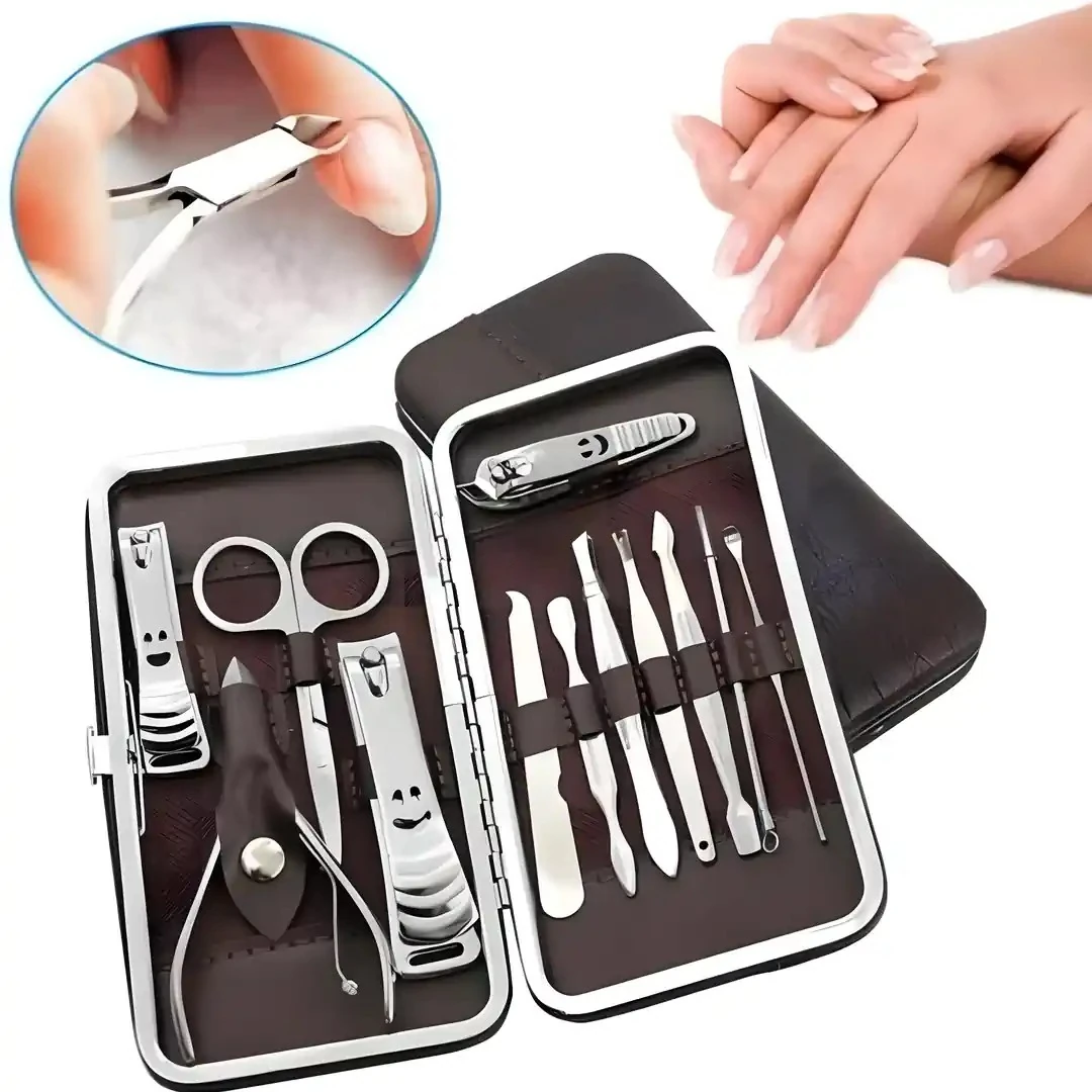 12 Parça Paslanmaz Çelik Manikür ve Pedikür Seti