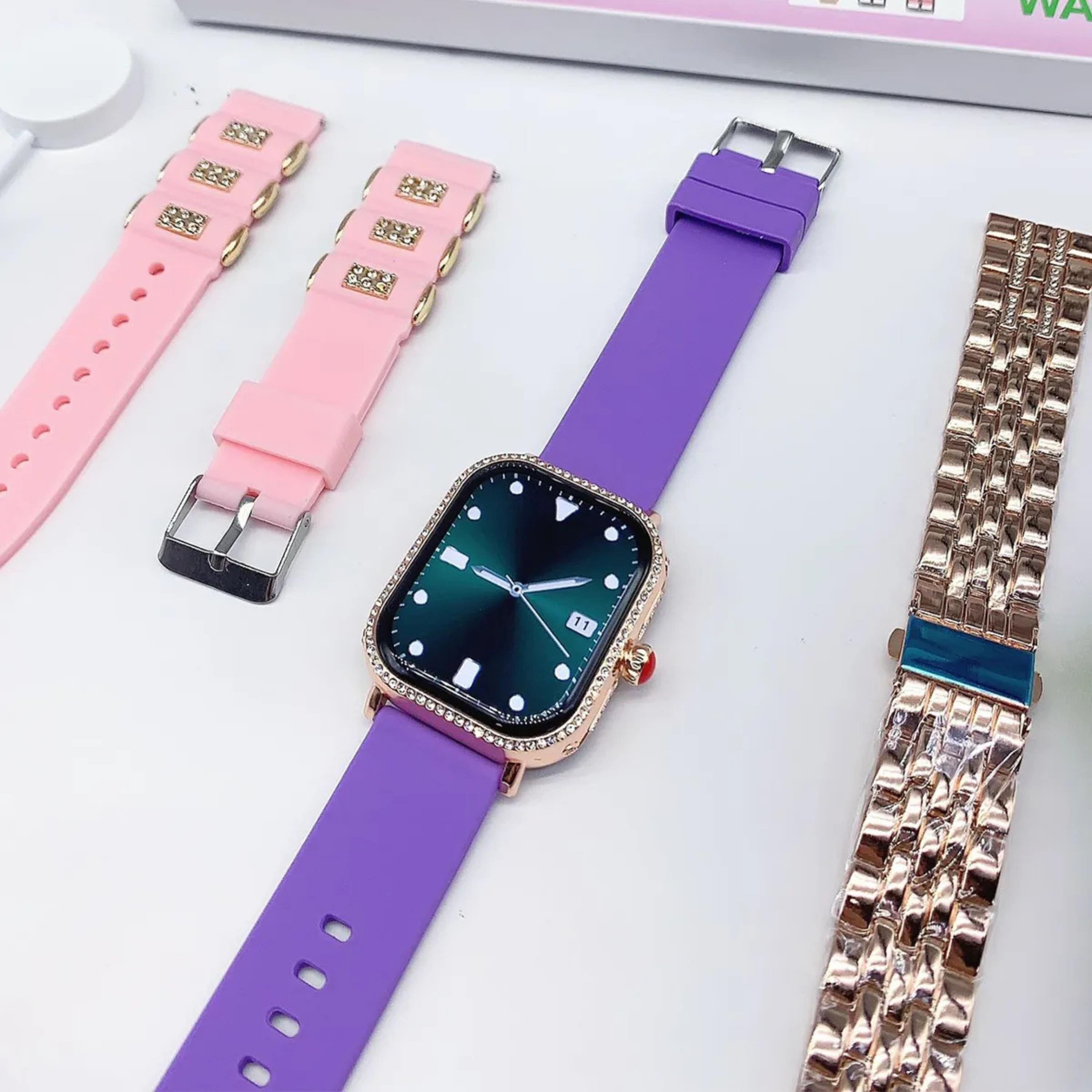 3 Kordonlu Kadın Akıllı Saat 38mm - G10 Mini