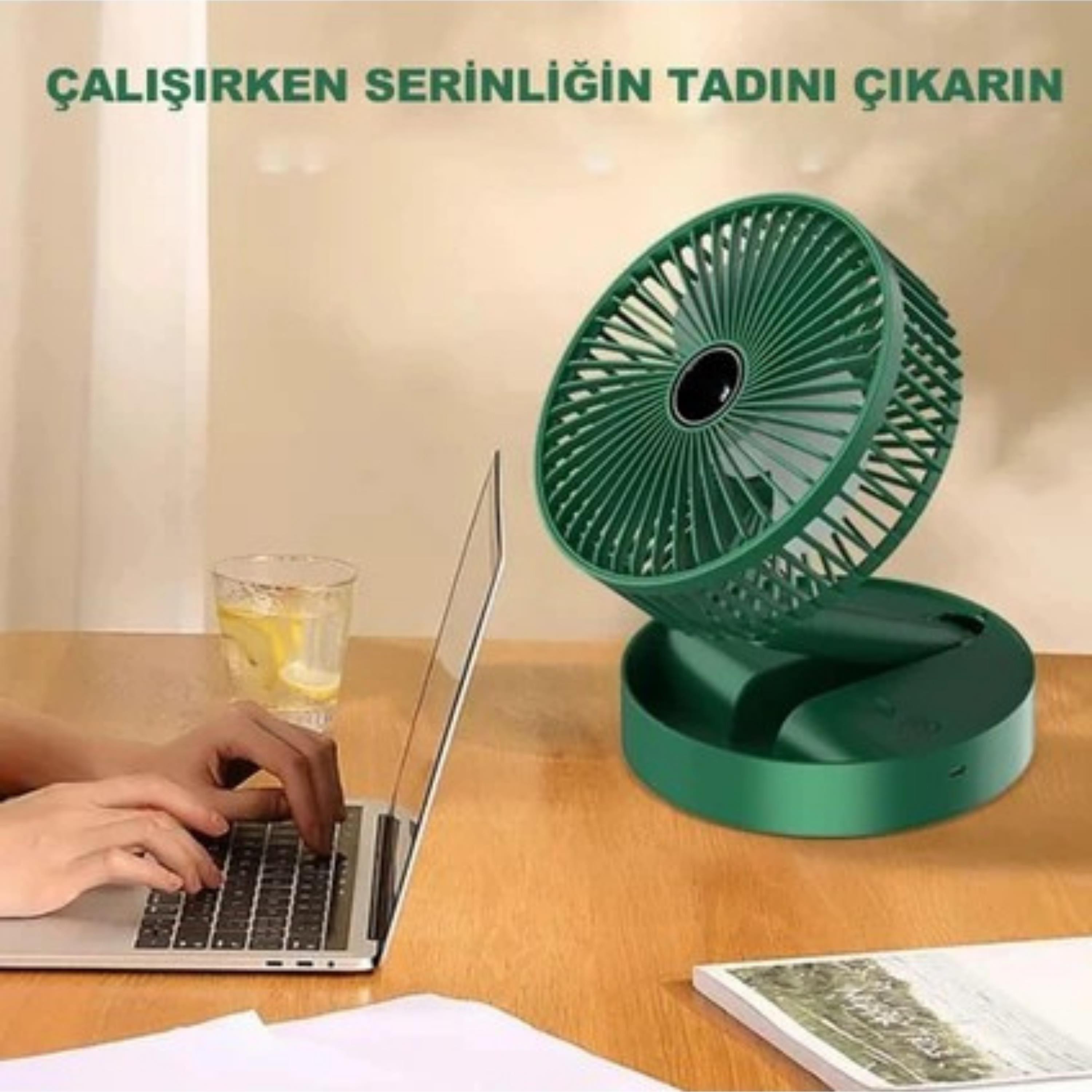 ZWR Usb Şarjlı Mini Soğutucu Masaüstü Katlanabilir Fan
