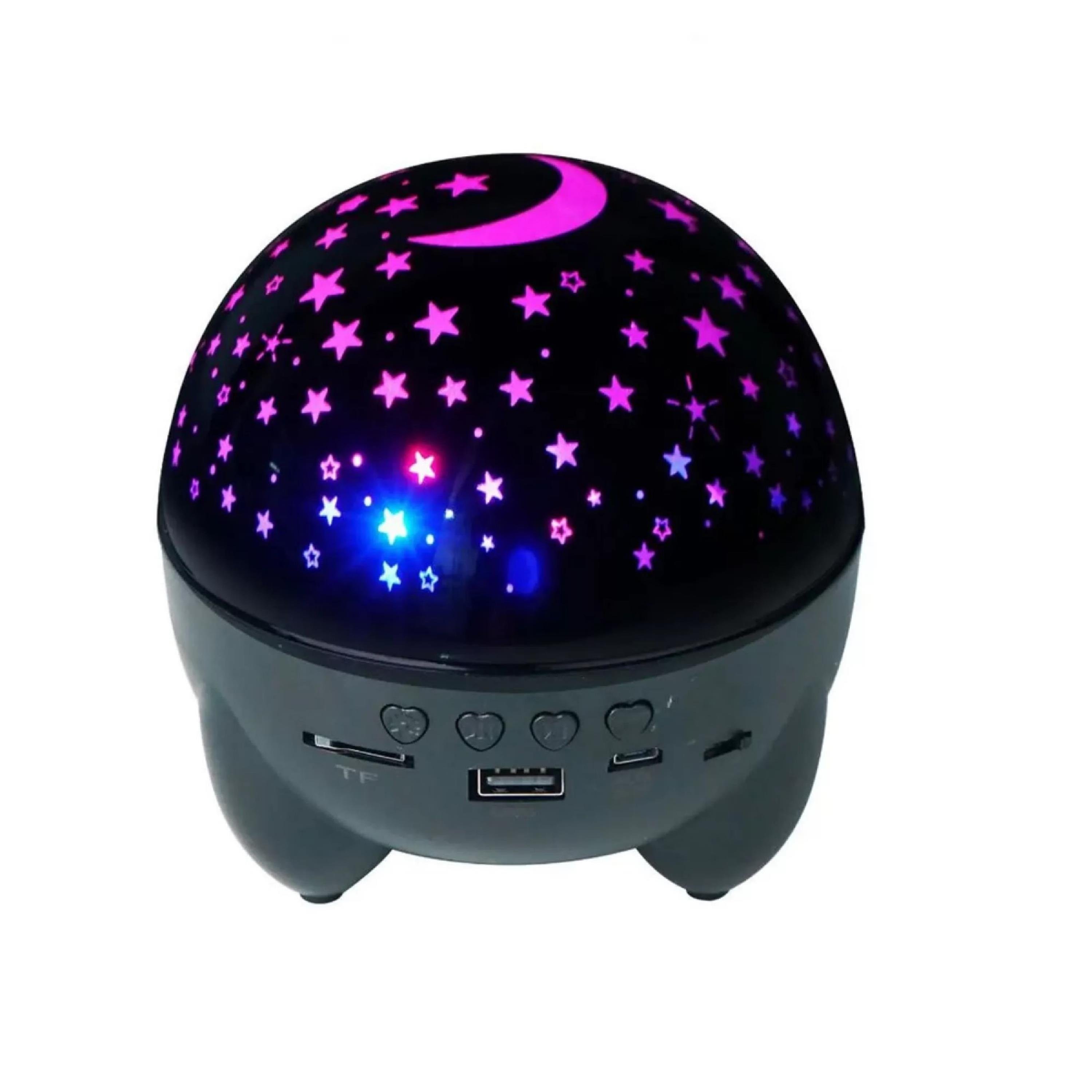 Siyah Star Master YL666 Gece Lambası Bluetooth Hoparlör