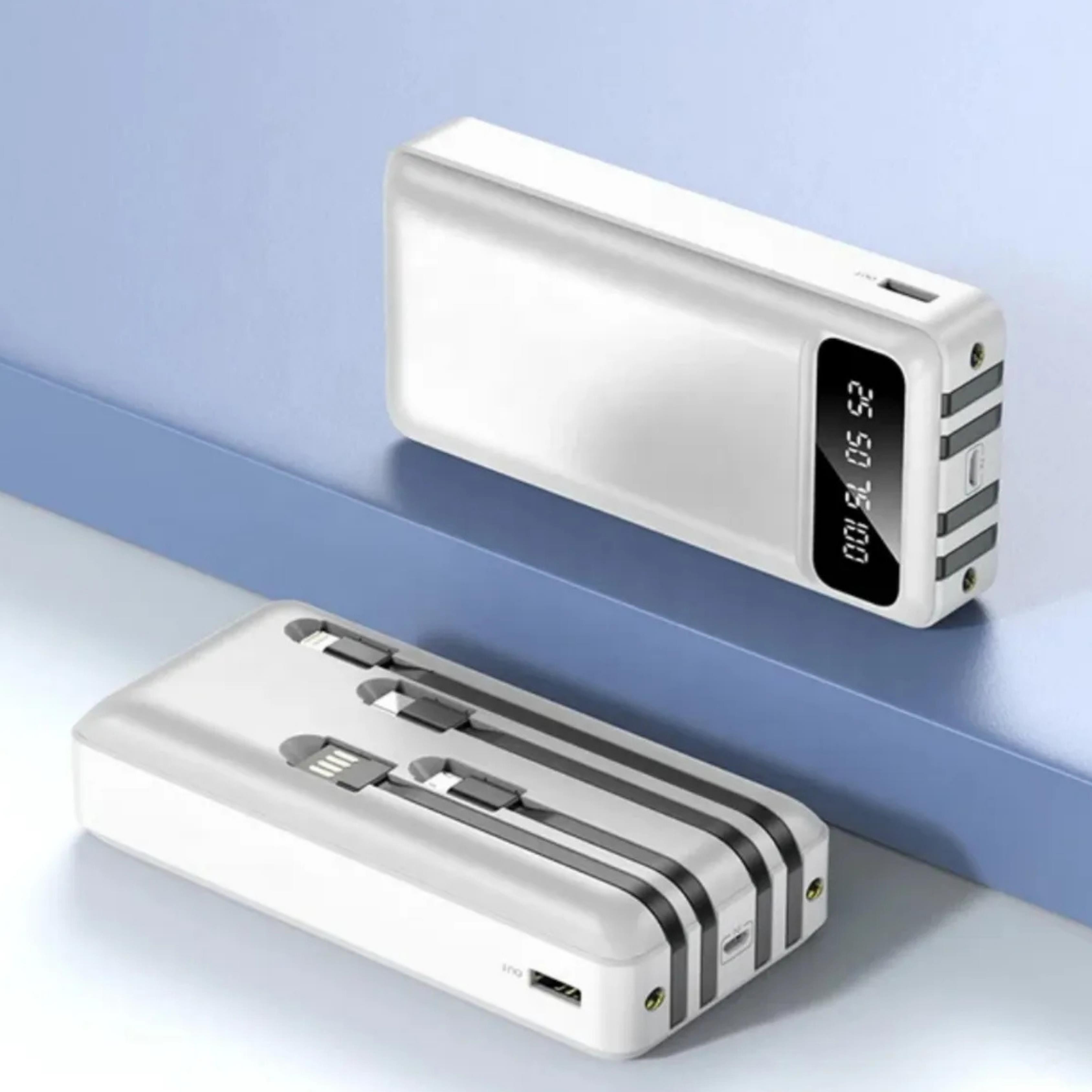 10.000 Mah Hızlı Taşınabilir Çok Kablolu Dijital Göstergeli Powerbank