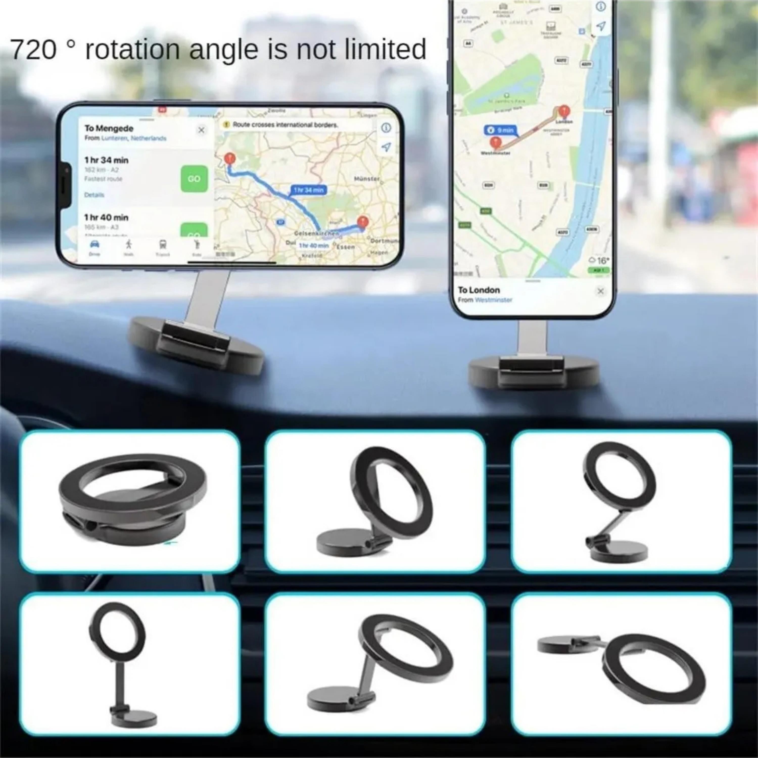 Manyetik Torpido Üstü Telefon Tutucu Magsafe Uyumlu Mıknatıslı Araç İçi Telefon Tutucu