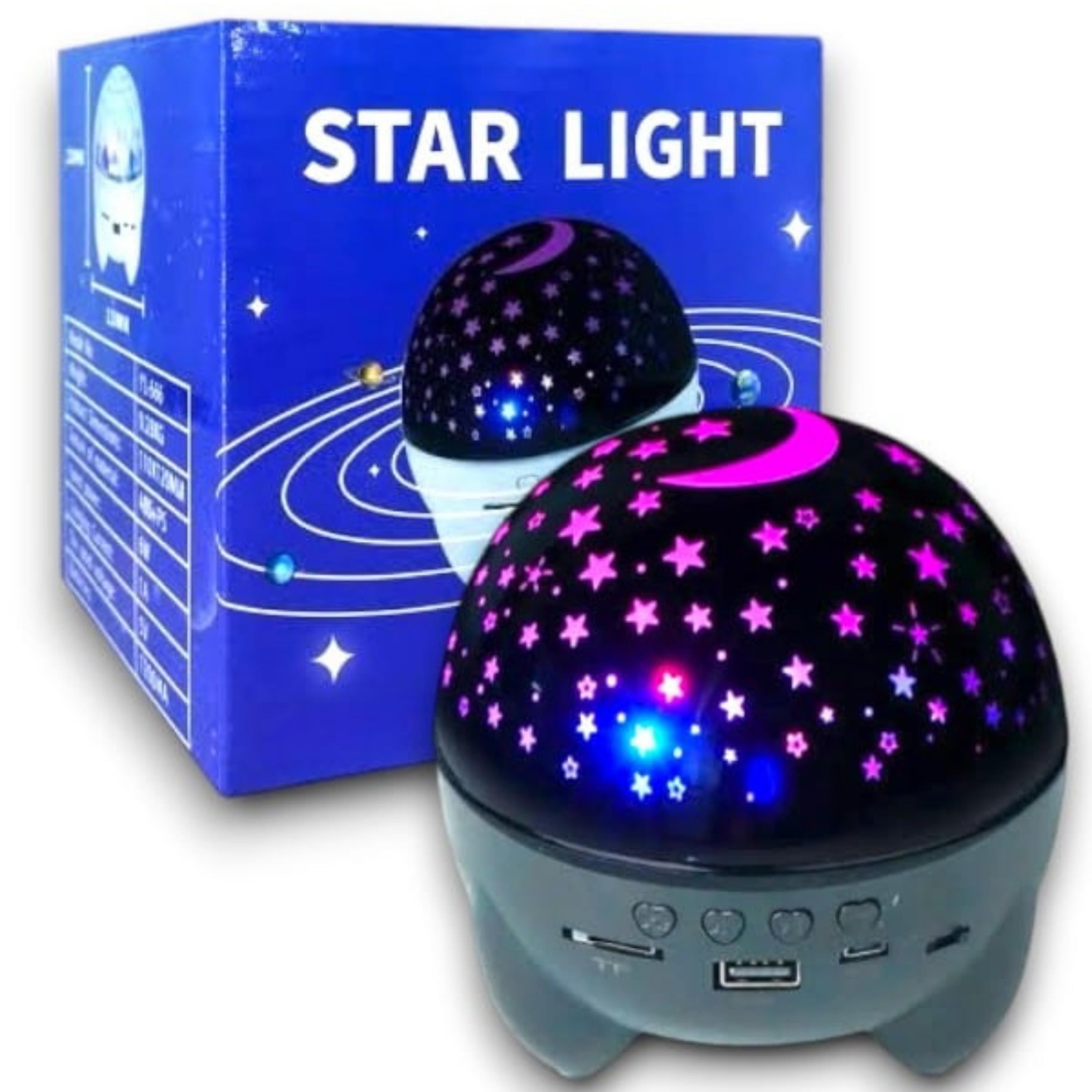 Siyah Star Master YL666 Gece Lambası Bluetooth Hoparlör