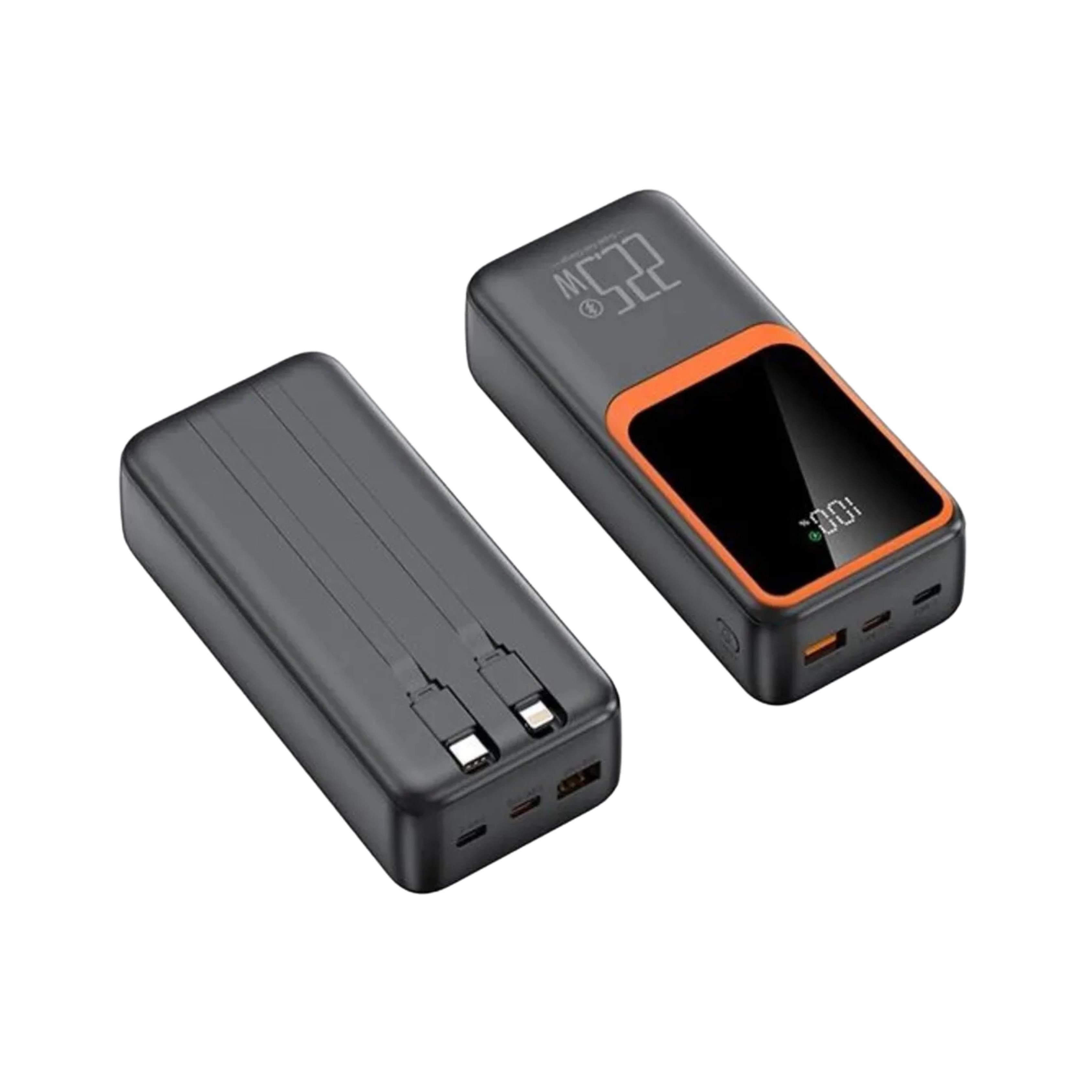 20.000 Mah 22.5W Hızlı Taşınabilir Çok Kablolu Dijital Göstergeli Powerbank
