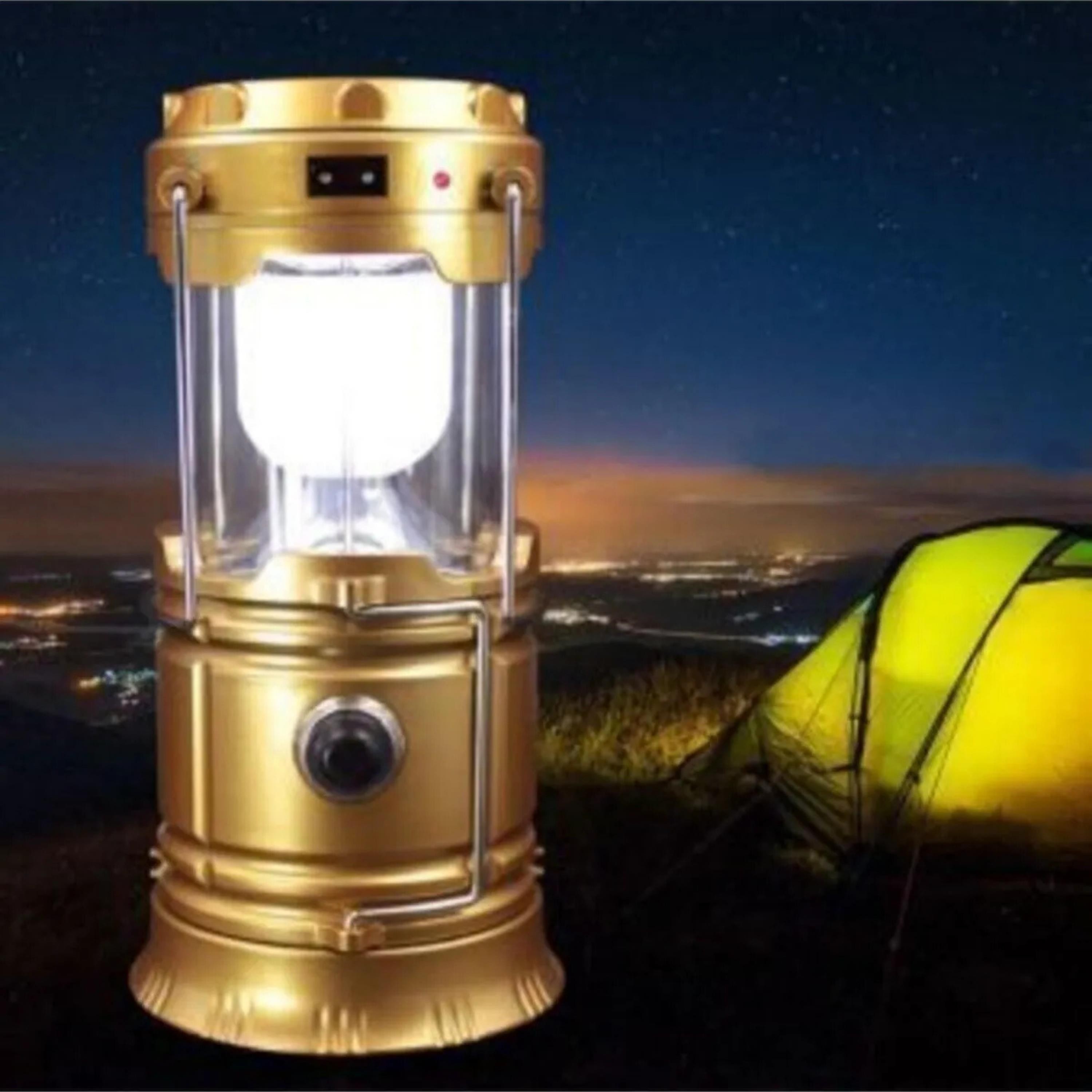6+1 Led Güneş Enerjili USB Şarjlı Kamp Lambası Çadır Feneri