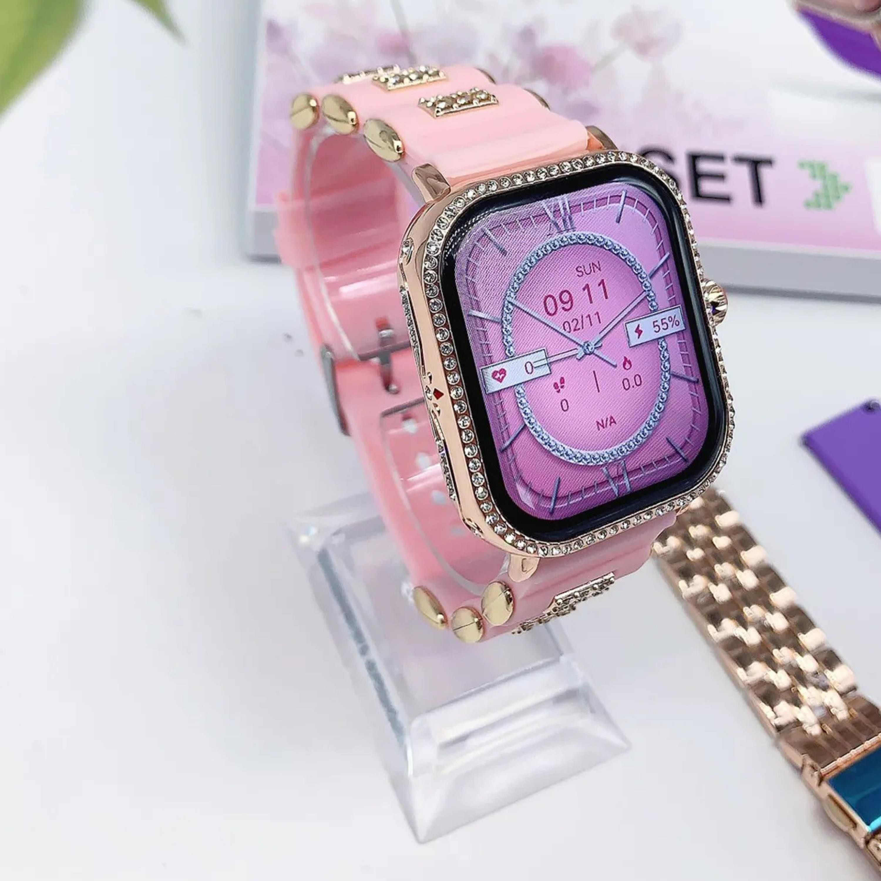 3 Kordonlu Kadın Akıllı Saat 38mm - G10 Mini