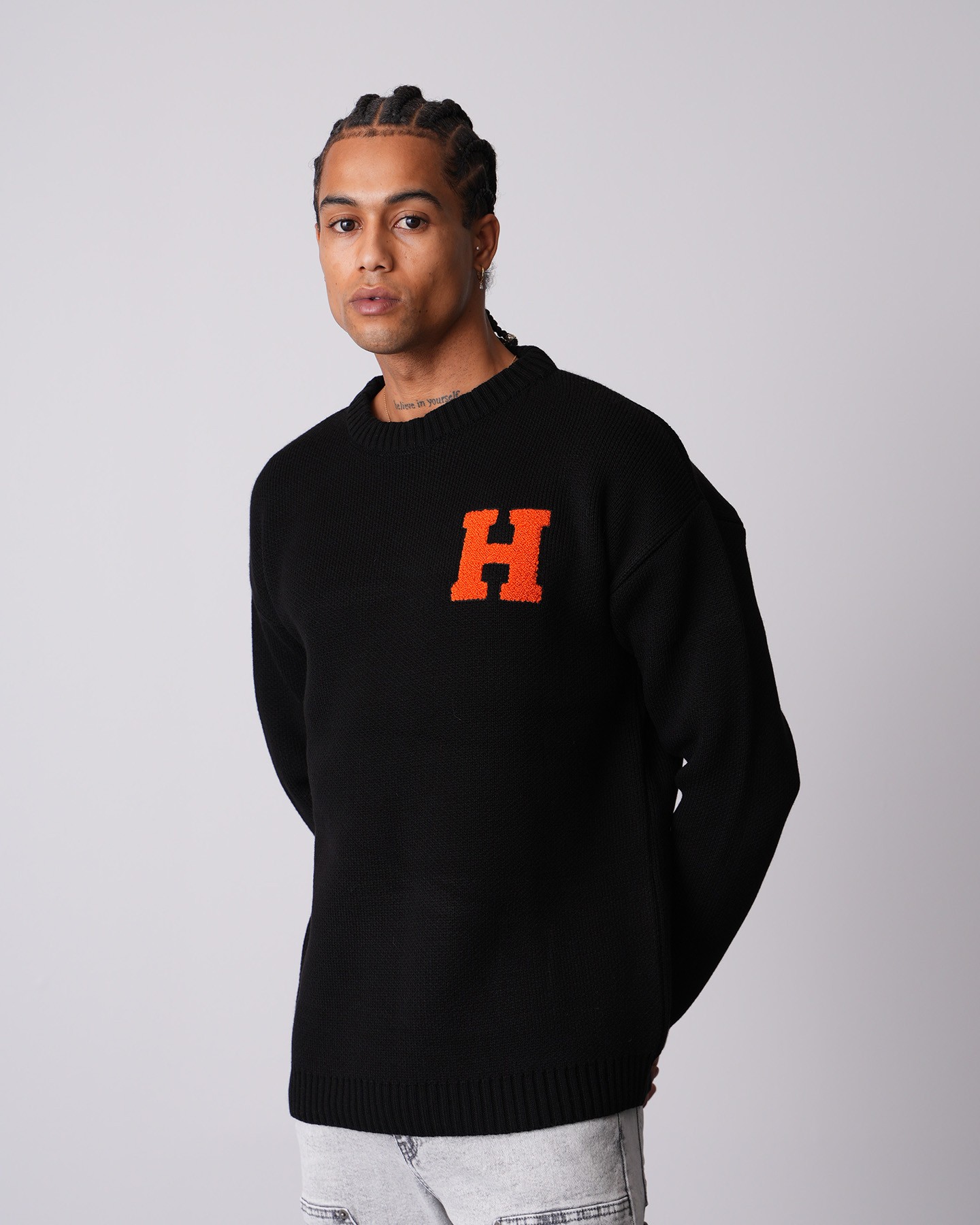 H Detailed Knitwear Sweater