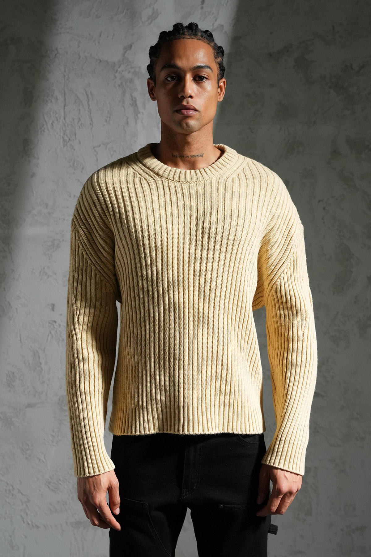 Fitilli Triko Kazak - Beige