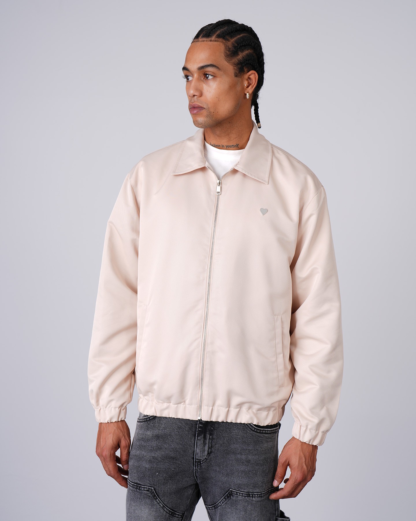 London Zipper Jacket - Beige