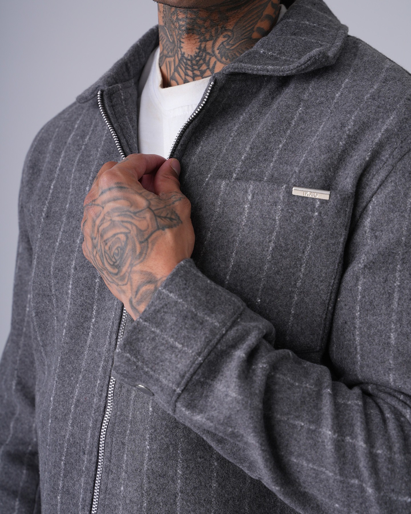 Regular Fit Zippered Jacket Trousers Set