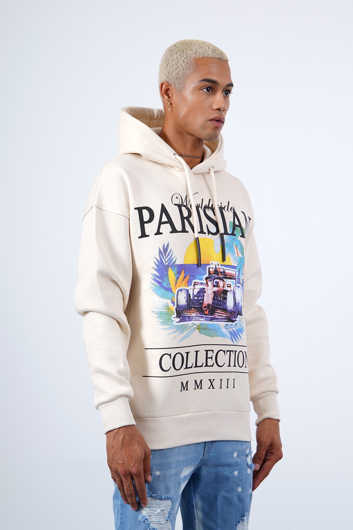 Sweat à capuche imprimé Parissian