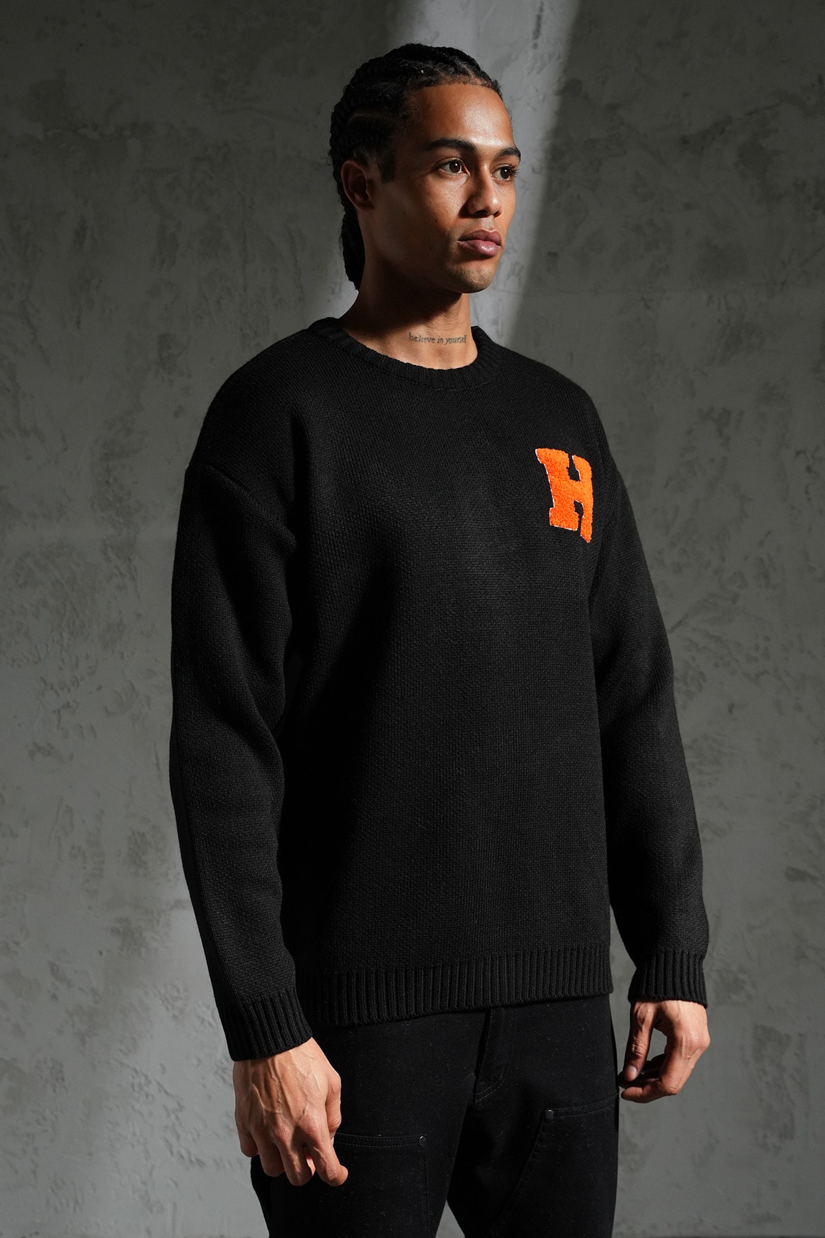 H Detailed Knitwear Sweater