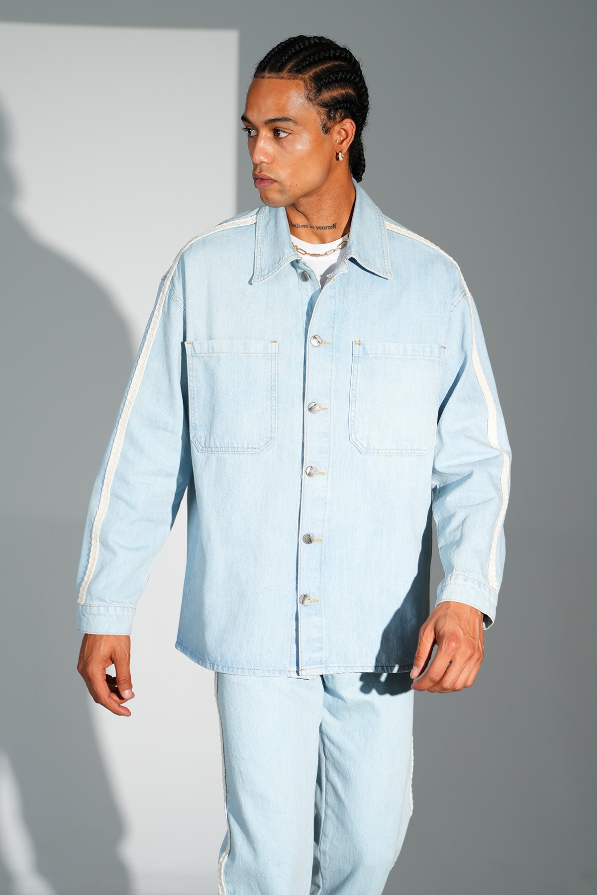 Regular Fit Kot Ceket Pantolon Takım