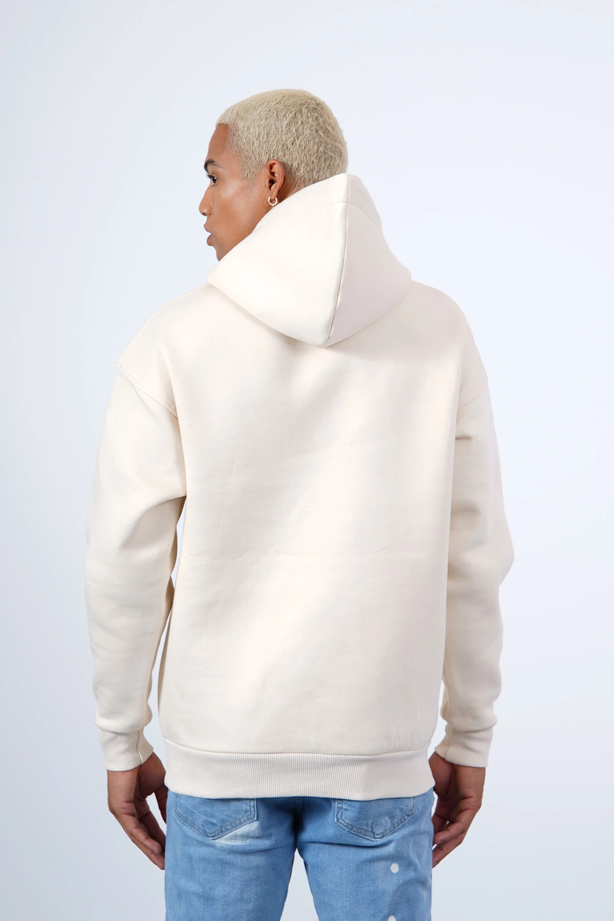 Designer Paris Baskılı Kapüşonlu Sweatshirt