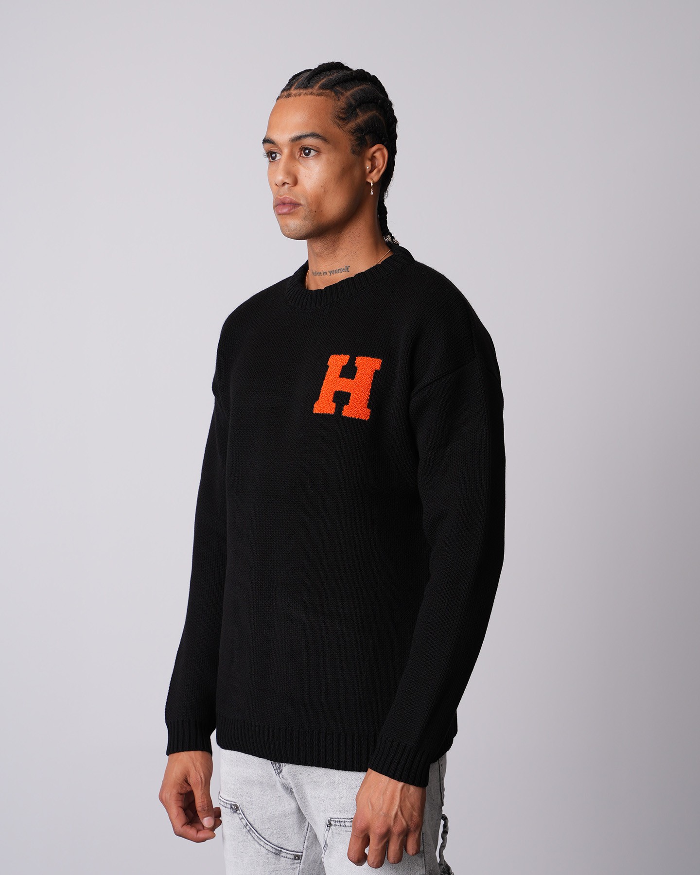 H Detailed Knitwear Sweater