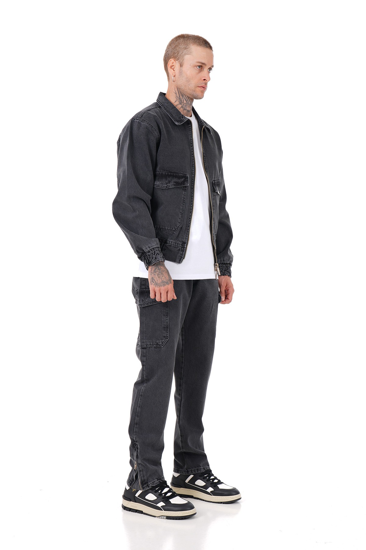 Regular Fit Jacket Trousers Set - anthracite