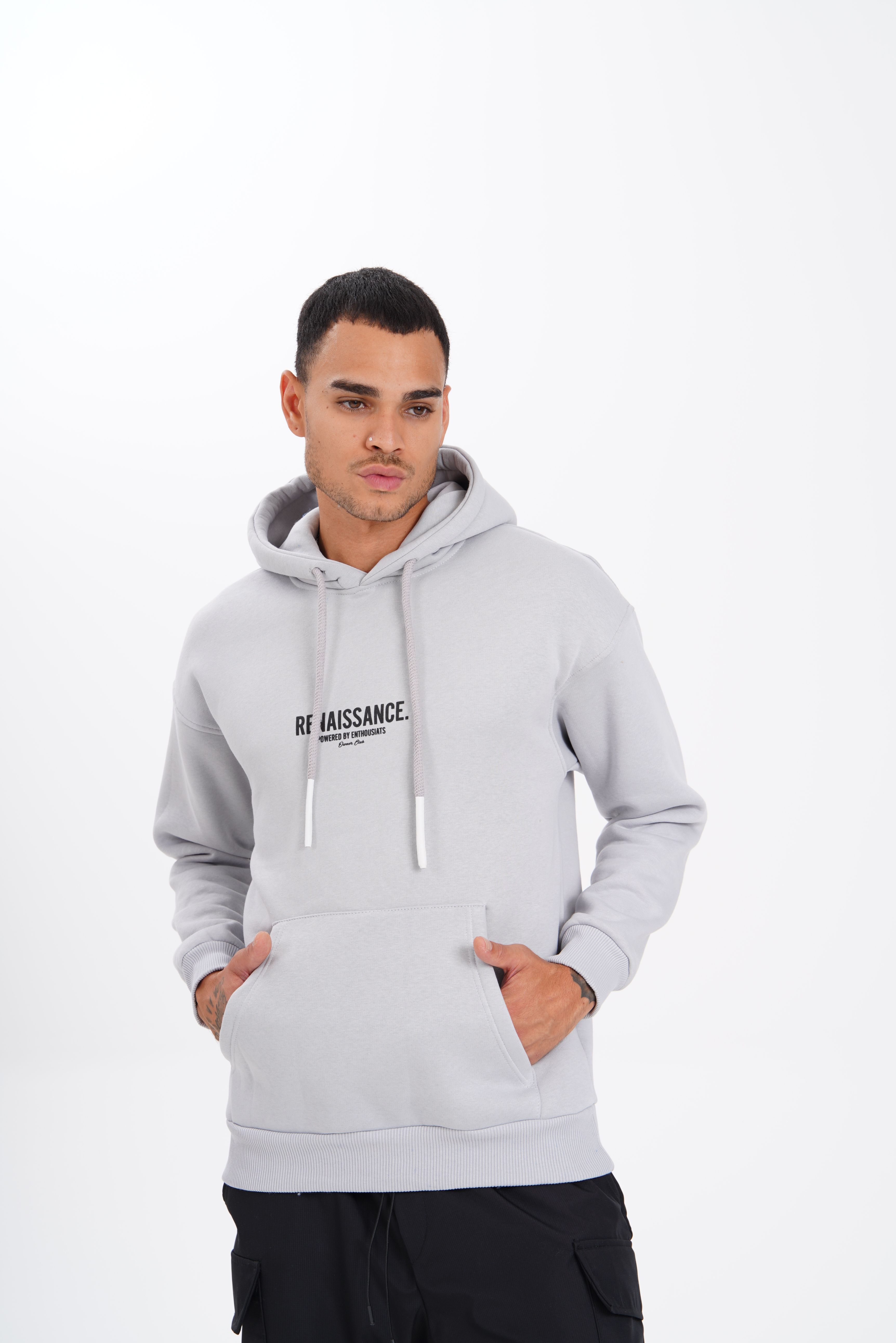 Renaissance Printed Hooded Sweatshirt - gray