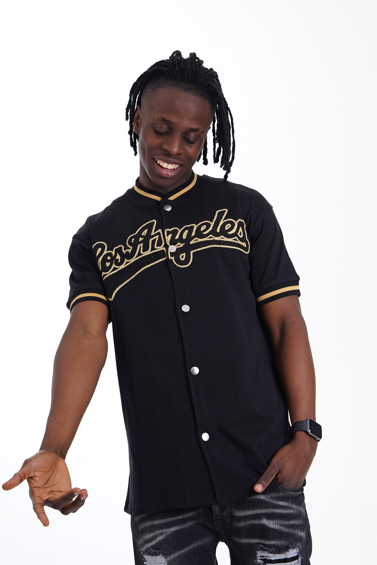 Los Angeles Baseball Shirt - black