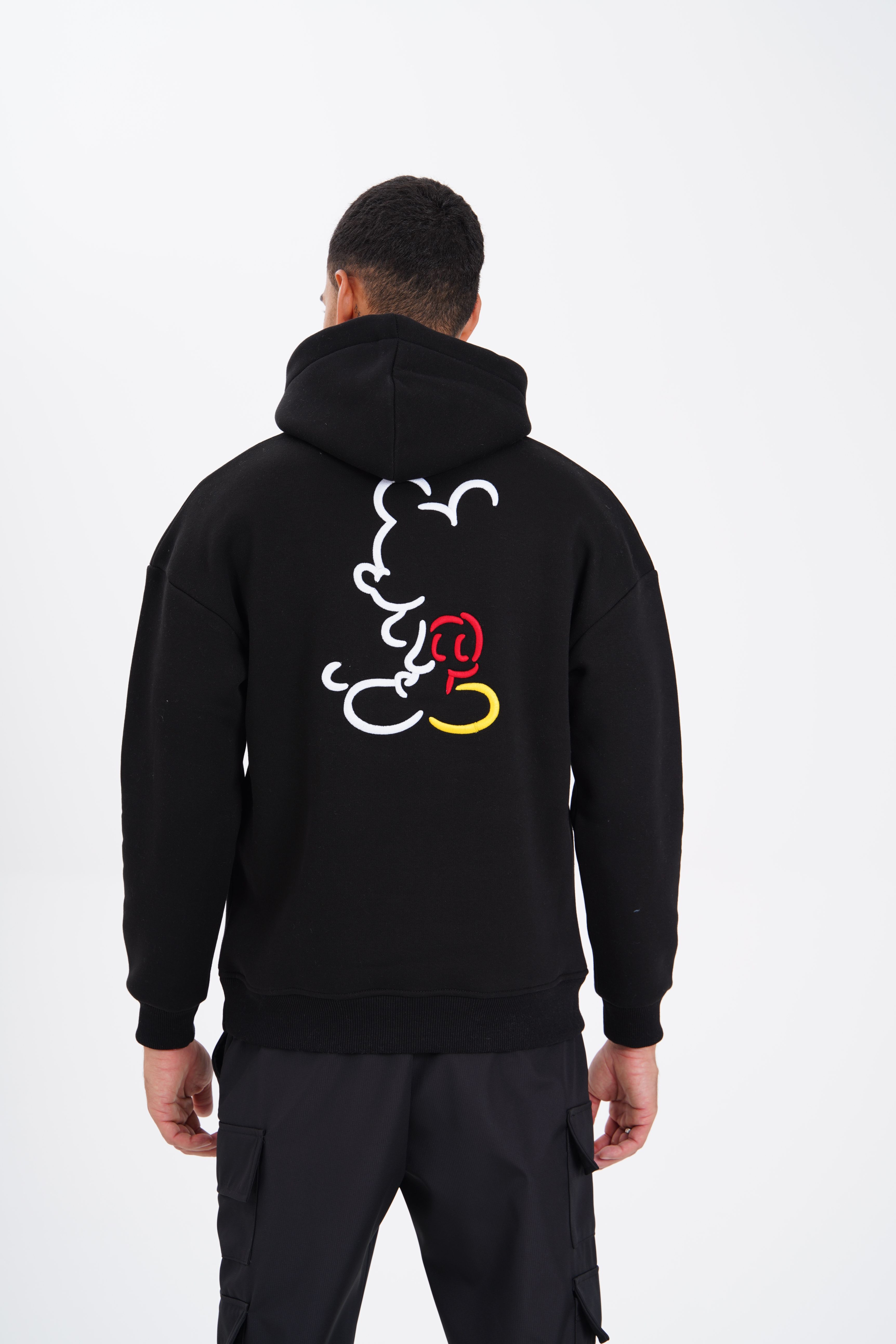 Sudadera con capucha bordada de Mickey