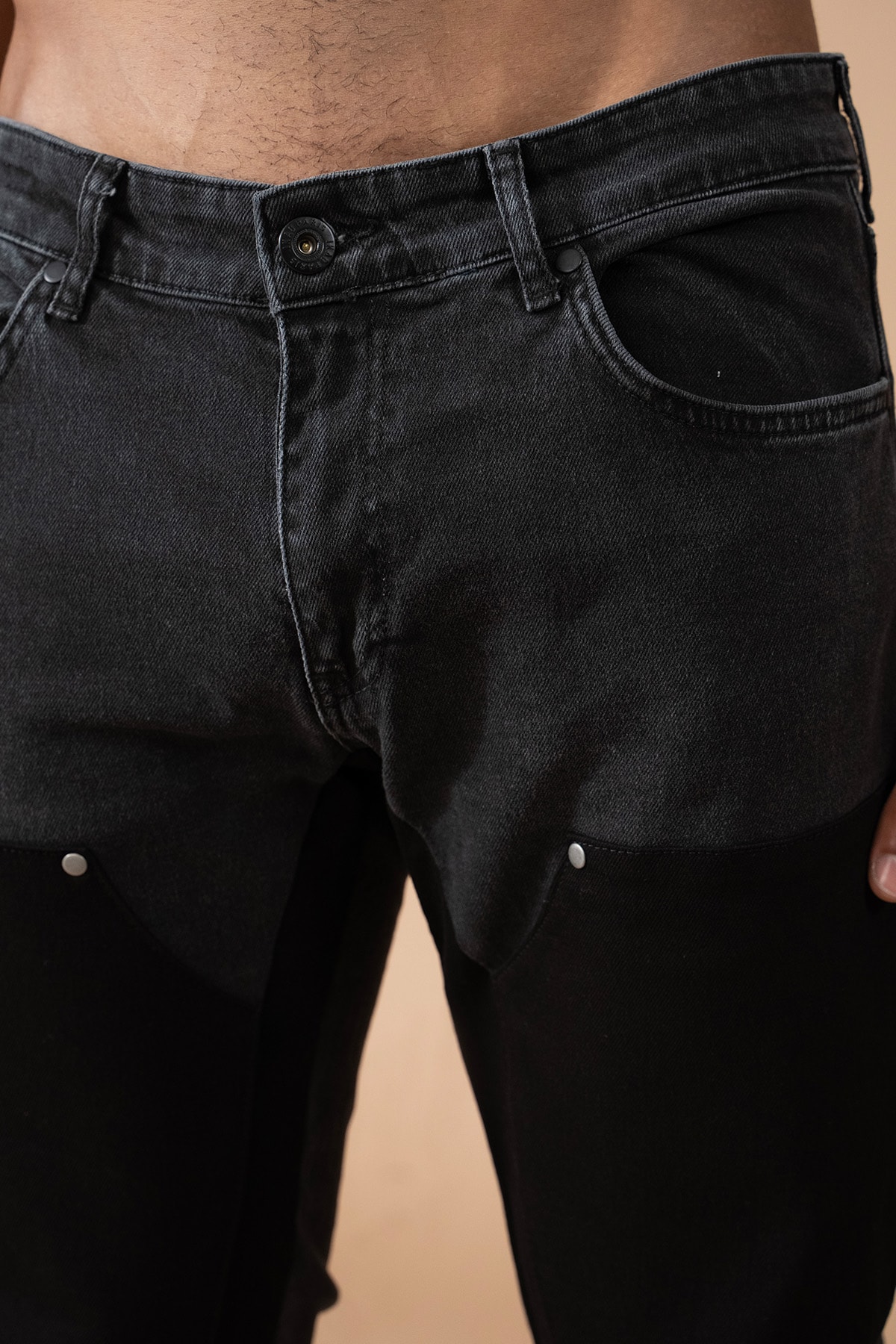 Contrast Transition Flare Jeans