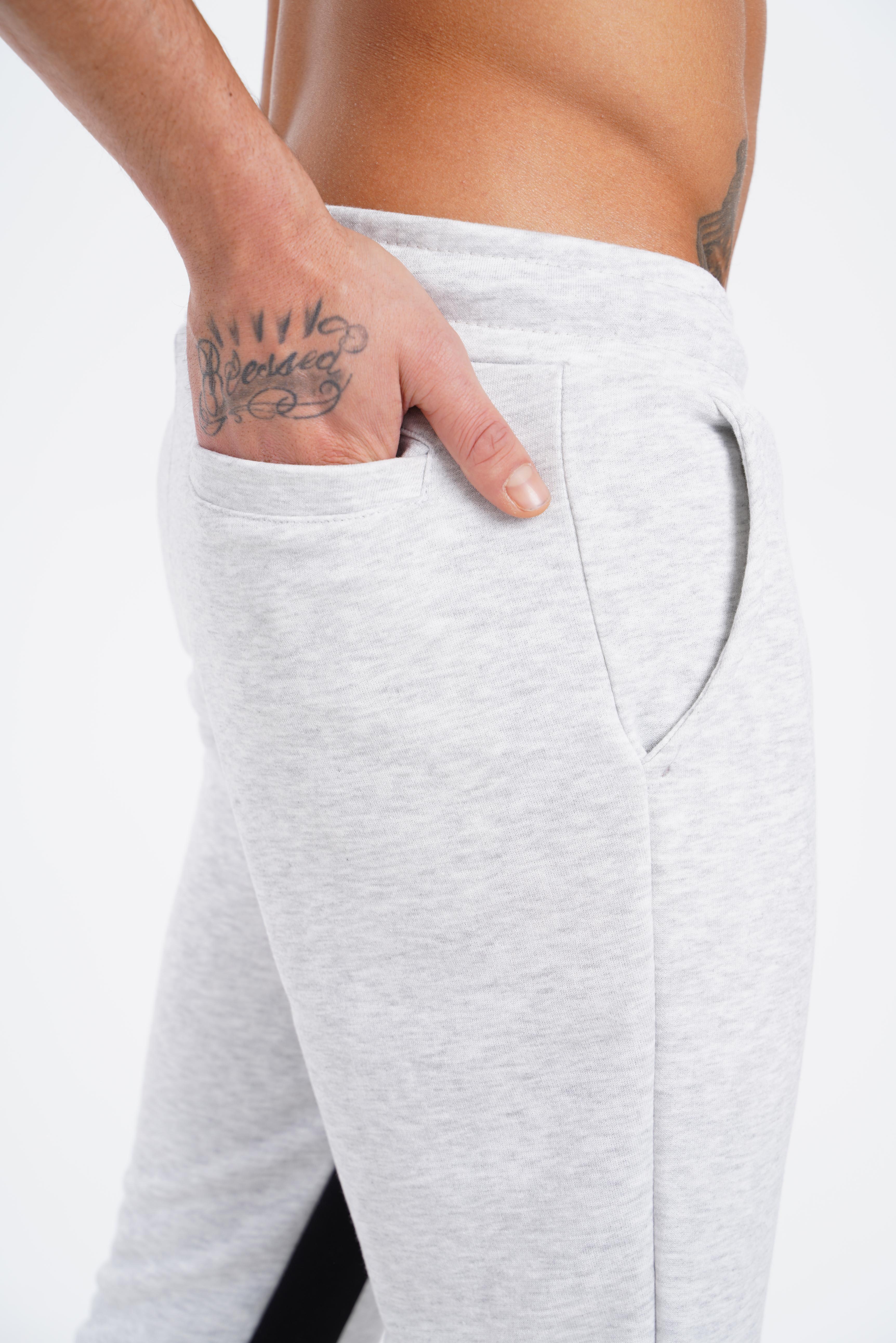 Color Blocked Wide Leg Sweatpant - gray