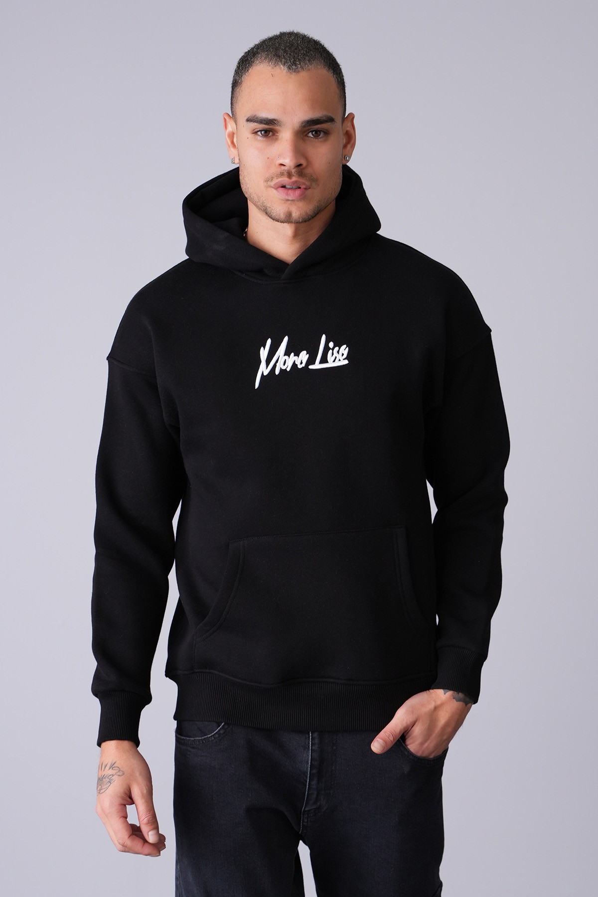 Mona Lisa Hooded Sweatshirt - black