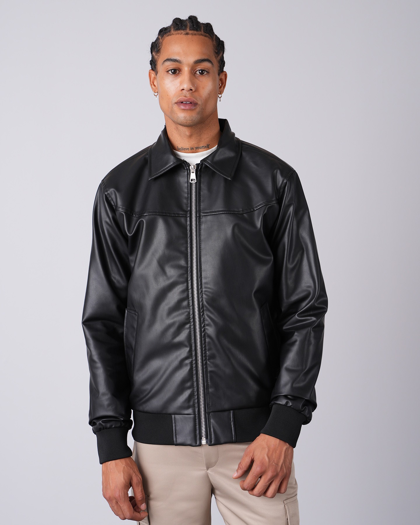 Milano Zippered Leather Jacket