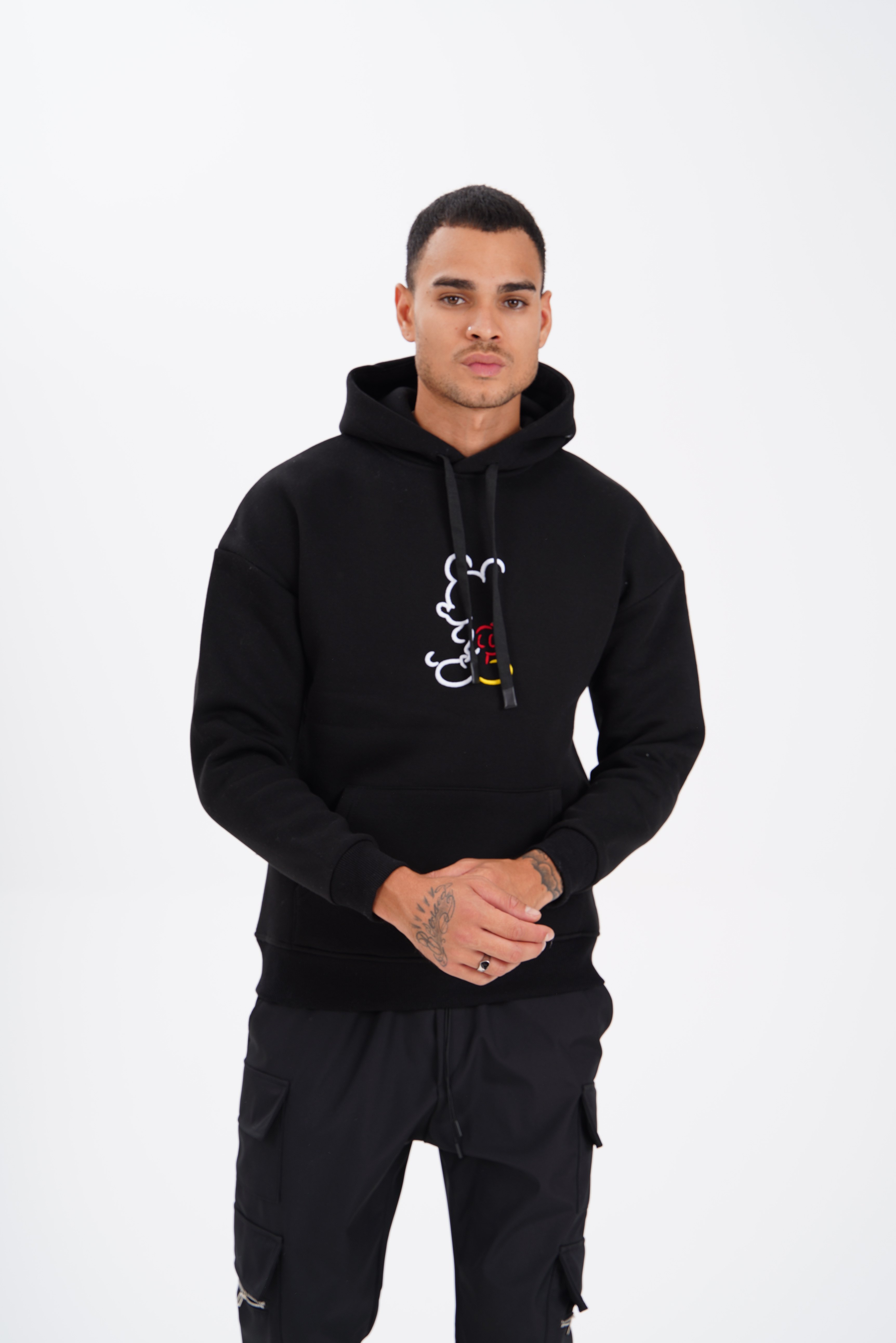 Sudadera con capucha bordada de Mickey