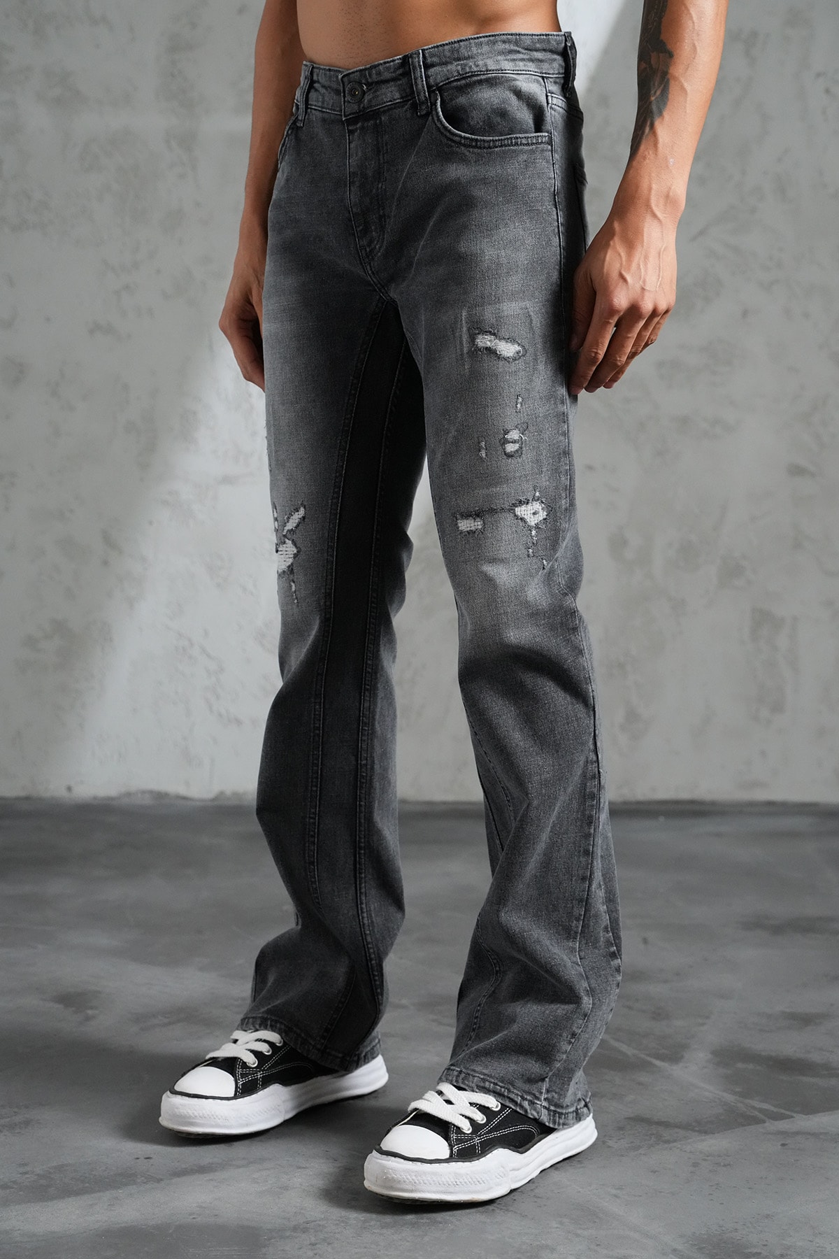 Regular Fit Flare Kot Pantolon