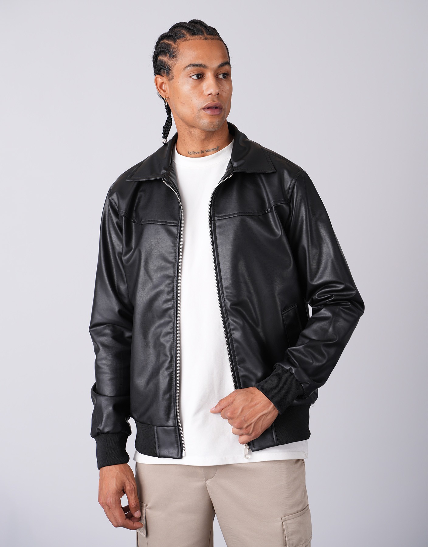 Milano Zippered Leather Jacket