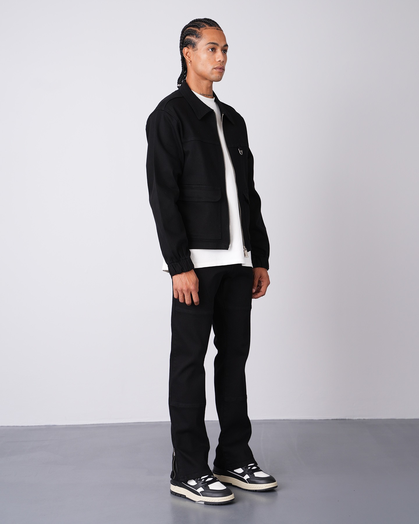 Regular Fit Jacket Trousers Set - black