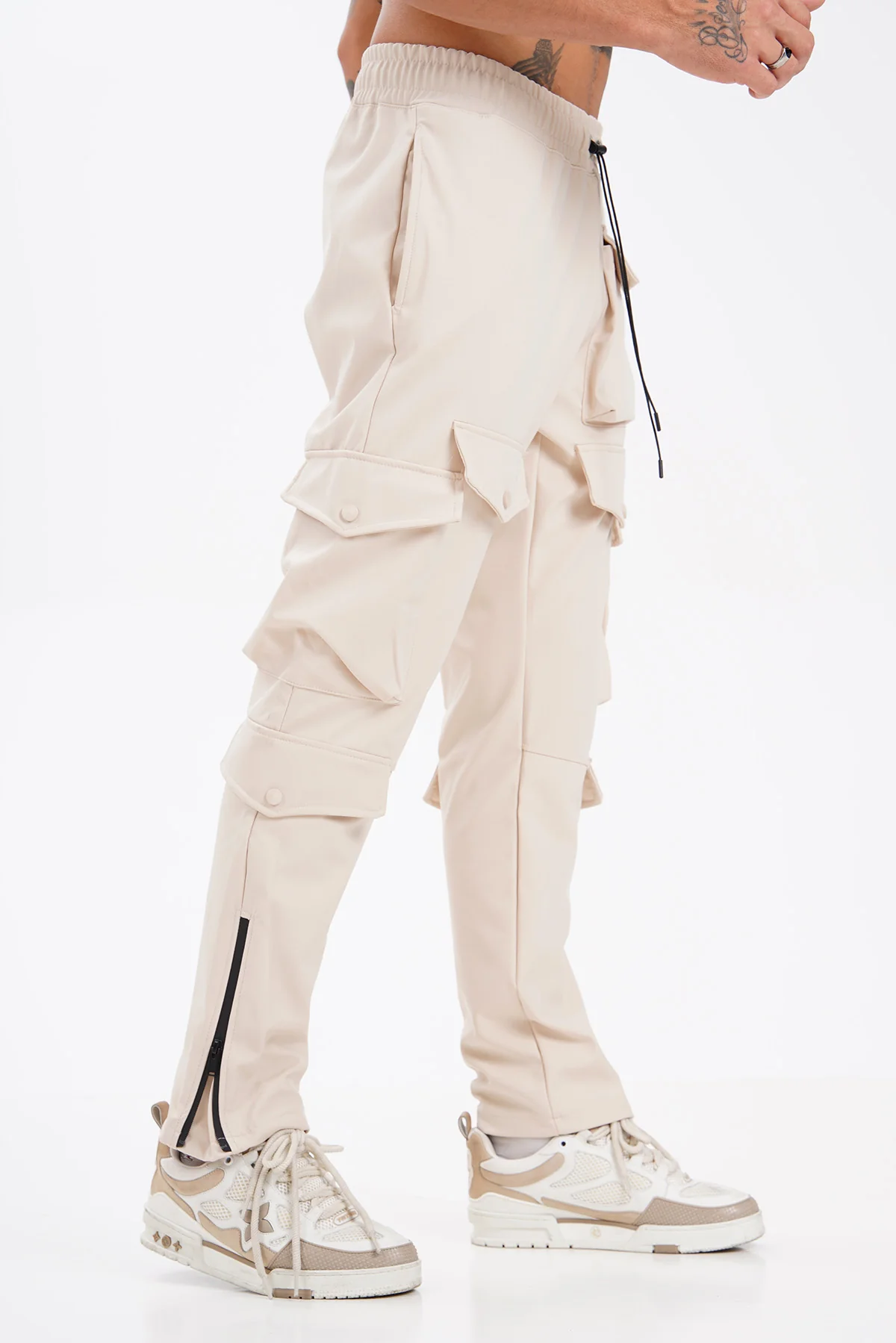 Beli Lastikli Çok Cepli Kargo Pantolon