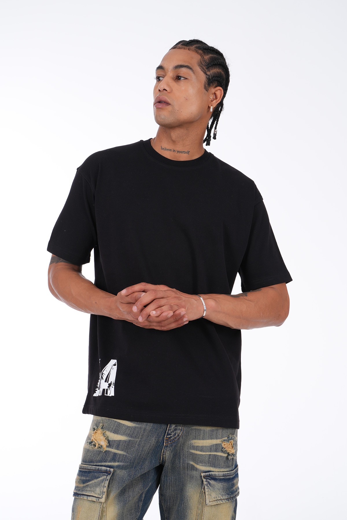 Printed T-Shirt - black