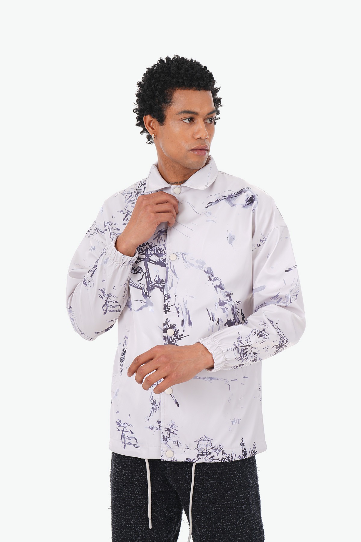 Veste universitaire à motif japonais