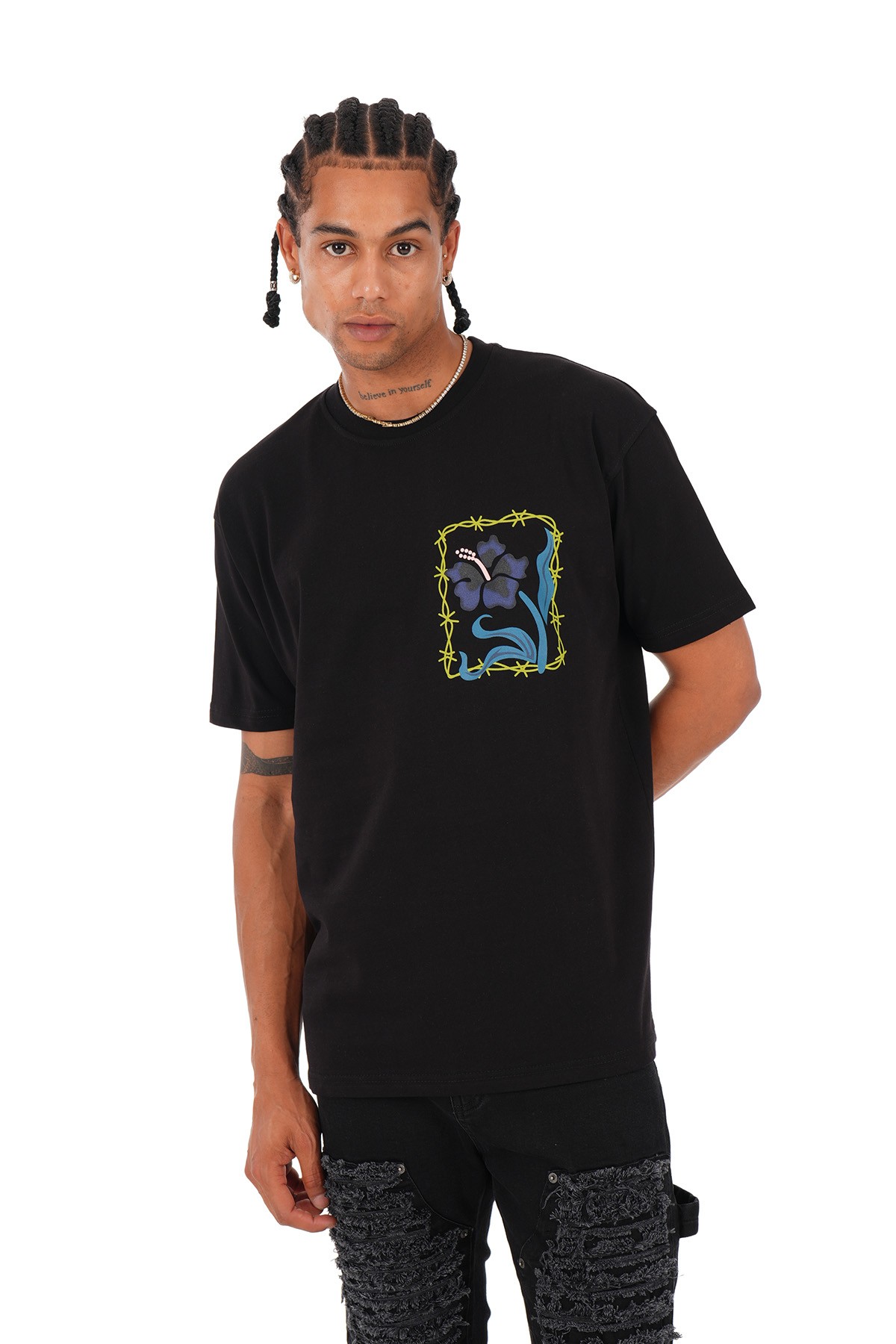 Printed T-Shirt - black