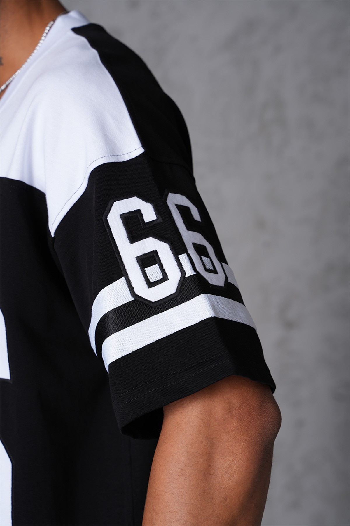 66 Baskılı Oversize Tişört
