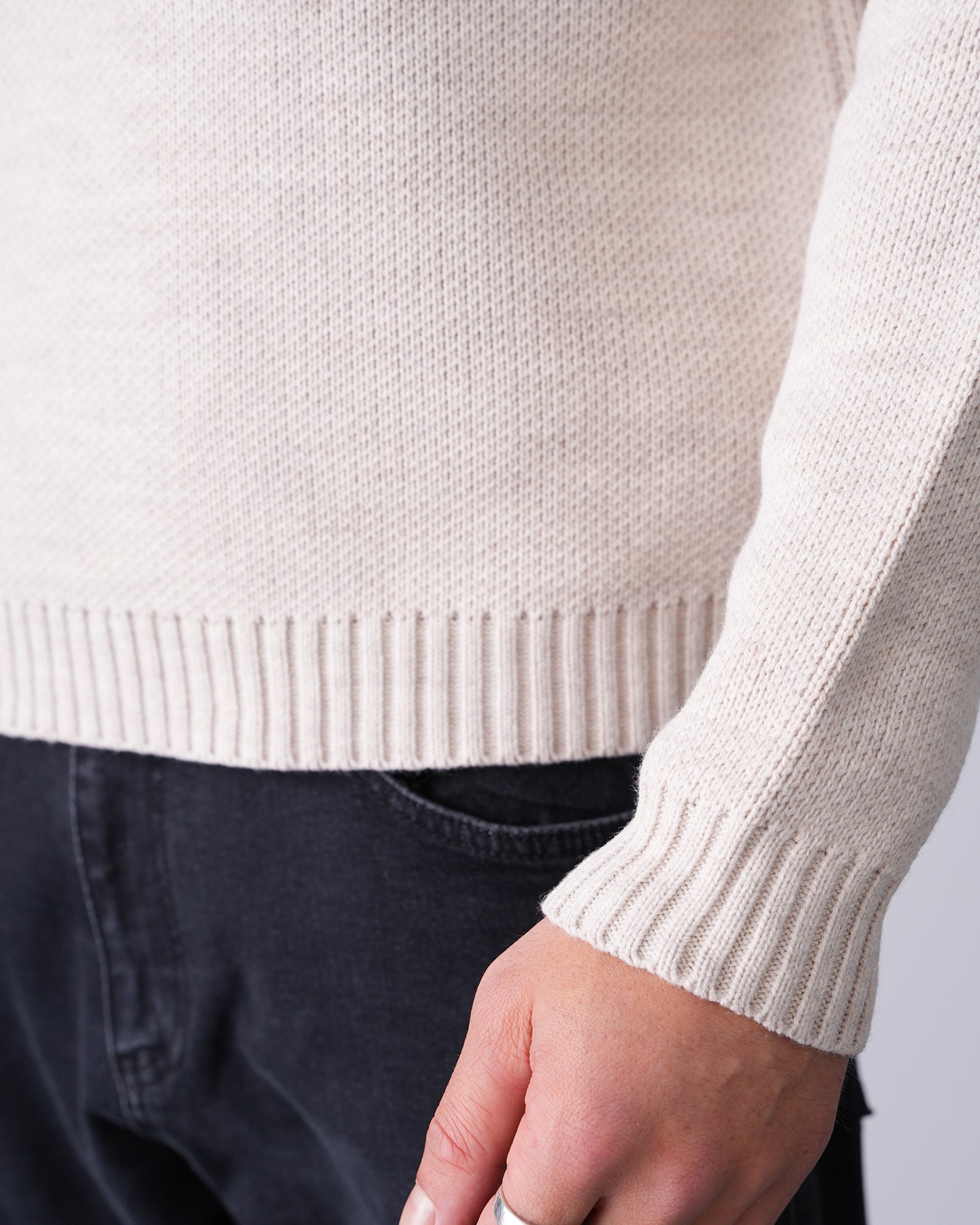 C Detailed Knitwear Sweater - Beige